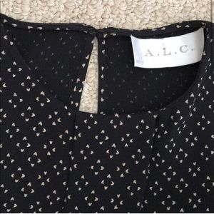 A.L.C. Black silk tank
